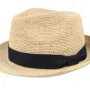 Straw Hat-CTH Ericson Sam Raffia Trilby Natural Straw Hat -