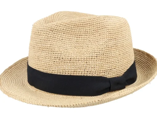 Straw Hat-CTH Ericson Sam Raffia Trilby Natural Straw Hat -