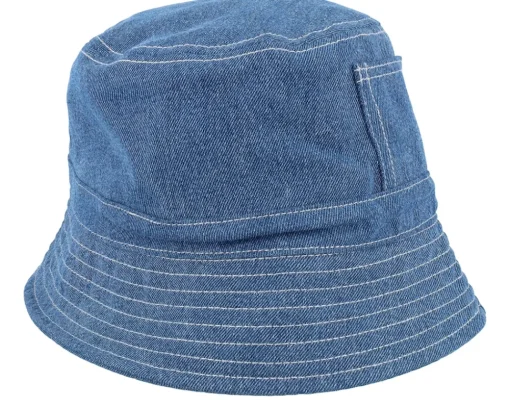 Buckets-Samsøe Samsøe Samory Hat Blue Denim Bucket -