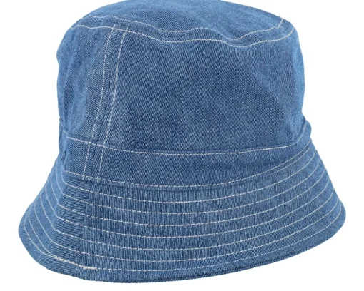 Buckets-Samsøe Samsøe Samory Hat Blue Denim Bucket -