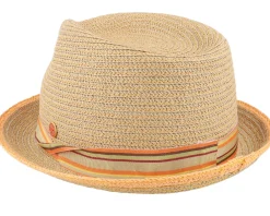 Straw Hat-Mayser Samu Paperbraid Brown-gem Straw Hat - Beige