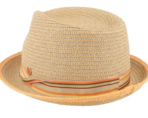 Straw Hat-Mayser Samu Paperbraid Brown-gem Straw Hat - Beige