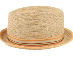 Straw Hat-Mayser Samu Paperbraid Brown-gem Straw Hat - Beige