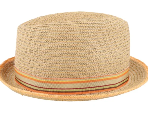 Straw Hat-Mayser Samu Paperbraid Brown-gem Straw Hat - Beige