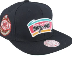 Snapback-Mitchell & Ness San Antonio Spurs Conference Patch Black Snapback -