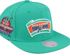 Snapback-Mitchell & Ness San Antonio Spurs Desert Green Teal Snapback -