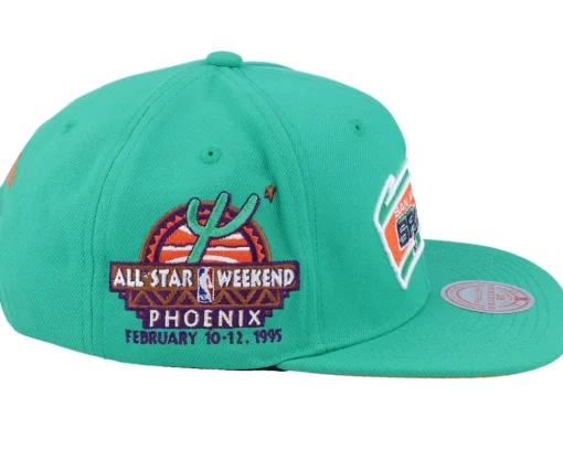 Snapback-Mitchell & Ness San Antonio Spurs Desert Green Teal Snapback -