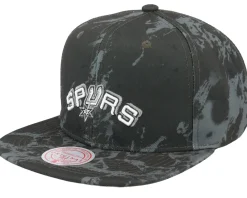 Snapback-Mitchell & Ness San Antonio Spurs Down For All Black Snapback -