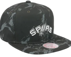 Snapback-Mitchell & Ness San Antonio Spurs Down For All Black Snapback -