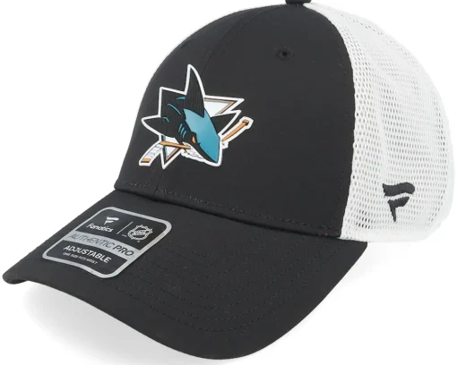 Trucker-Fanatics San Jose Sharks Authentic Pro Rink Black/White Trucker -