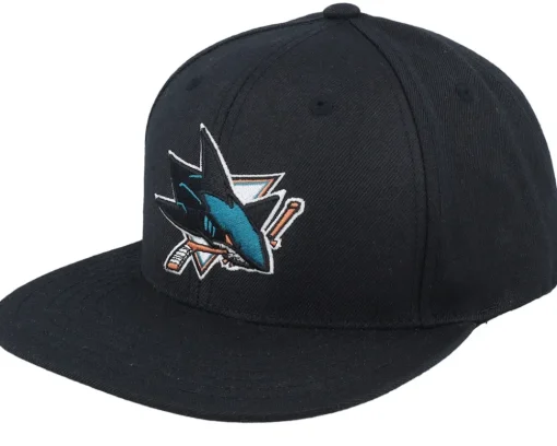 Snapback-American Needle San Jose Sharks 400 Series Black Snapback -