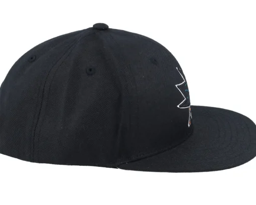 Snapback-American Needle San Jose Sharks 400 Series Black Snapback -