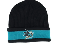 Cuff Beanies-Fanatics San Jose Sharks Beanie /Active Blue Cuff - Black