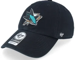 Dad Cap-47 Brand San Jose Sharks Clean Up Black Dad Cap -