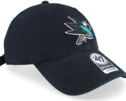 Dad Cap-47 Brand San Jose Sharks Clean Up Black Dad Cap -