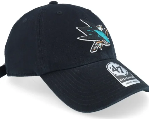 Dad Cap-47 Brand San Jose Sharks Clean Up Black Dad Cap -