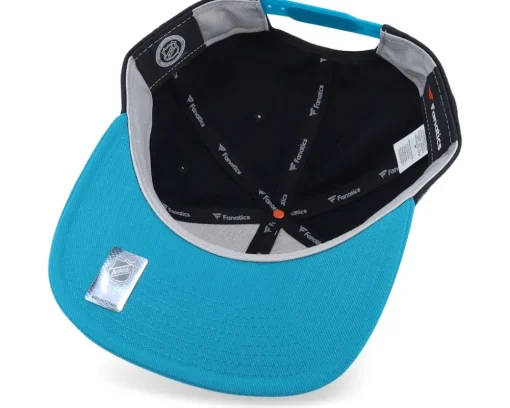 Snapback-Fanatics San Jose Sharks Iconic Color Blocked Black/Active Blue Snapback -