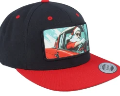 Snapback-Ho-Ho-Hats Santa Claus Going For A Ride Black/Red Snapback -