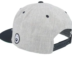 Clearance Bearded Man Saw Blade Logo Heather Grey/Black Snapback -