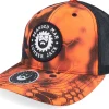 Trucker-Bearded Man Saw Blade Logo 112p Kryptek Inferno/Black Trucker - Orange