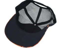 Trucker-Bearded Man Saw Blade Logo 112p Kryptek Inferno/Black Trucker - Orange