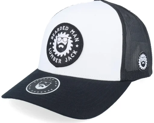 Trucker-Bearded Man Saw Blade Logo 112p Kryptek Inferno/Black Trucker - Orange