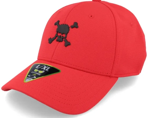 Outlet Oakley Scatter Skull Ff Hat Red Line Flexfit -