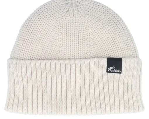 Cuff Beanies-Jack Wolfskin Schwansee Beanie Panna Cotta White Cuff -