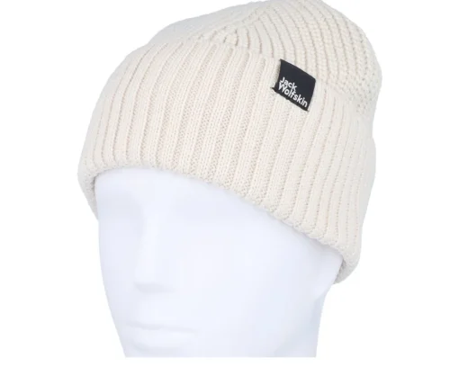 Cuff Beanies-Jack Wolfskin Schwansee Beanie Panna Cotta White Cuff -