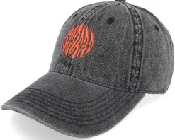 Dad Cap-Delulu Scorpio Snow Washed Black Denim Dad Cap -