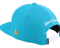 Best SQRTN Script Cap Tropical Blue Snapback -