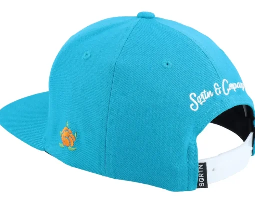Best SQRTN Script Cap Tropical Blue Snapback -