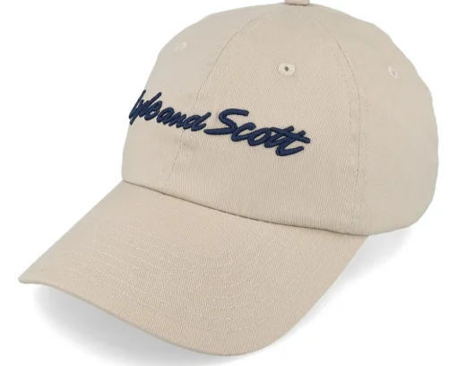 Dad Cap-Lyle & Scott Script Embroidery Baseball Cap Dark Navy Dad Cap - Black