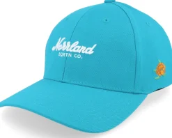 Sale SQRTN Script Hooked Cap Tropical Blue Adjustable -