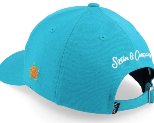 Sale SQRTN Script Hooked Cap Tropical Blue Adjustable -