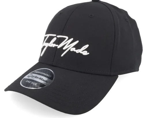 Hot Taylor Made Script Seeker Hat Black Adjustable -