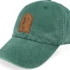 Dad Cap-Iconic Sea Horse Vintage Washed Bottle Green Dad Cap -