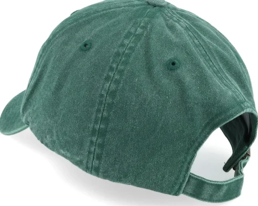 Dad Cap-Iconic Sea Horse Vintage Washed Bottle Green Dad Cap -