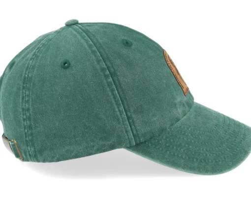 Dad Cap-Iconic Sea Horse Vintage Washed Bottle Green Dad Cap -