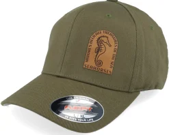 Flexfit-Iconic Sea Horse Wooly Combed Olive Flexfit - Green