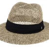 Hot Jaxon & James Seagrass Straw Safari Fedora Natural Straw Hat -