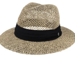 Hot Jaxon & James Seagrass Straw Safari Fedora Natural Straw Hat -