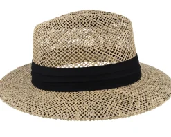 Hot Jaxon & James Seagrass Straw Safari Fedora Natural Straw Hat -