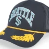 Best Mitchell & Ness Seattle Kraken Gold Leaf Trucker - Black