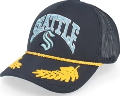 Best Mitchell & Ness Seattle Kraken Gold Leaf Trucker - Black