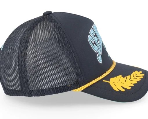 Best Mitchell & Ness Seattle Kraken Gold Leaf Trucker - Black