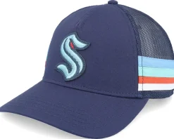 Trucker-American Needle Seattle Kraken Hotfoot Navy A-frame Trucker -
