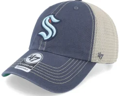 Trucker-47 Brand Seattle Kraken NHL Trawler Clean Up Vintage Navy Trucker -