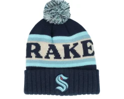 Pom Beanies-American Needle Seattle Kraken Pillow Line Navy/Ivory/Seafoam Pom - Blue