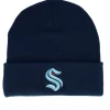 Online American Needle Seattle Kraken Terrain Knit Solid Blue Cuff -